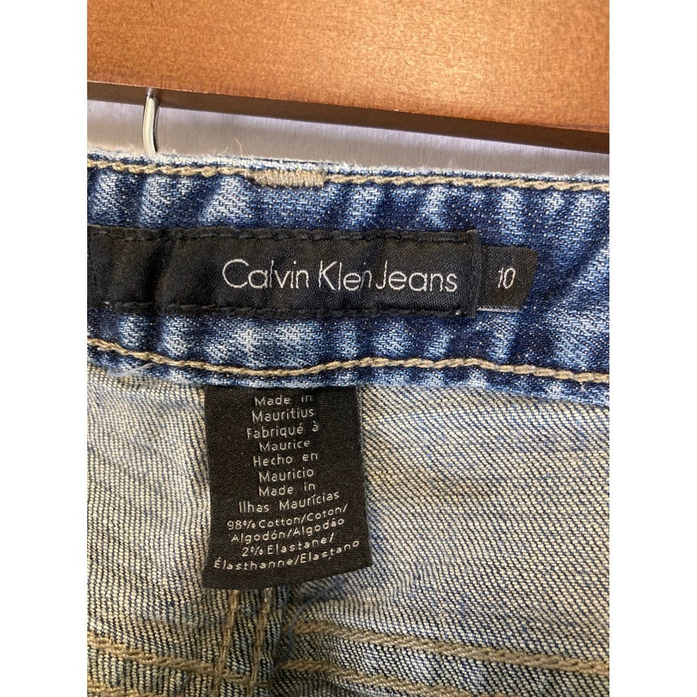 Y2K Classic Calvin Klein Jeans Womens 10 Blue Bootcut Flare Medium Wash Denim - Picture 3 of 12